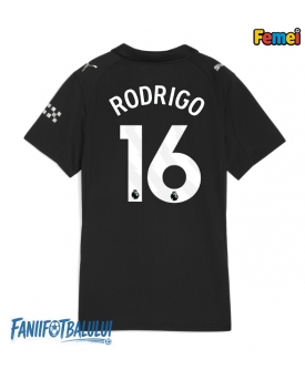 Manchester City Rodri Hernandez #16 Tricou Fotbal Replică 2025-26 Femei Deplasare